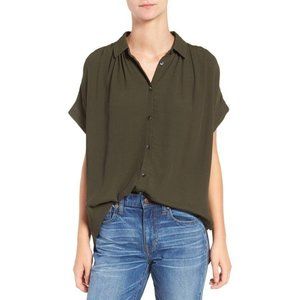 Madewell Central Drapey Shirt Sz XS Olive